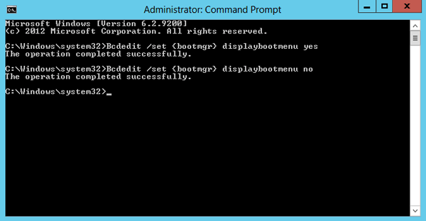 boot windows server in command prompt