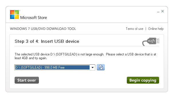 burn windows to USB driver