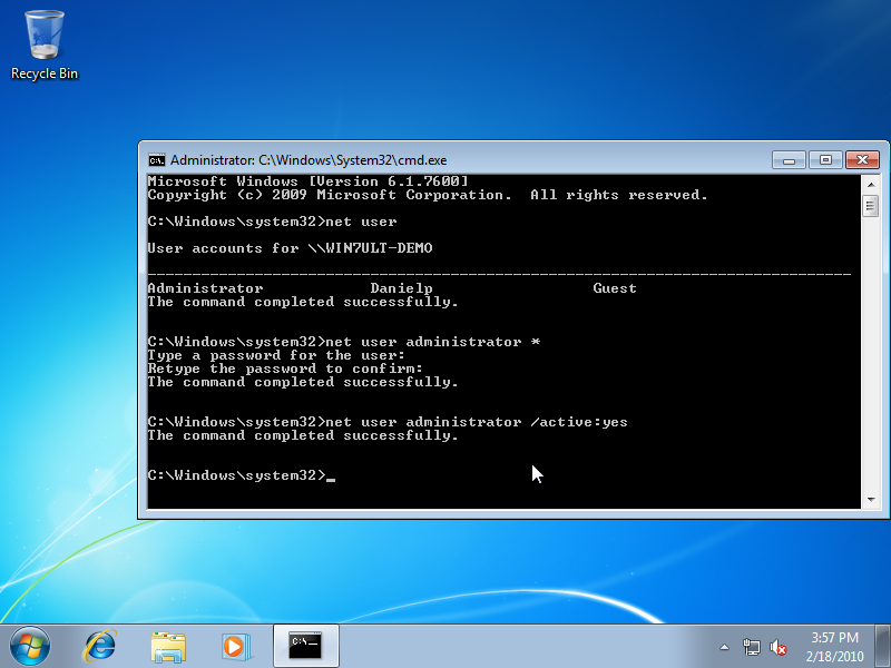 Enable Administrator Account Windows Vista Ophcrack
