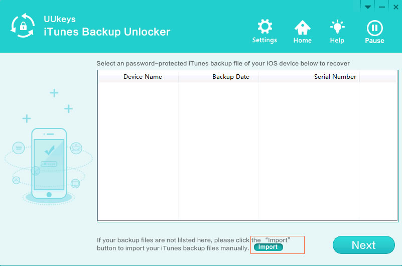 download and install UUkeys iTunes Backup Unlocker
