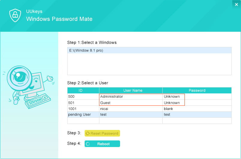 Windows 8 UUkeys Windows Password Mate full